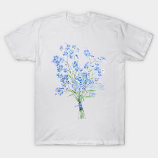 blue forget me not bouquet 2020 T-Shirt